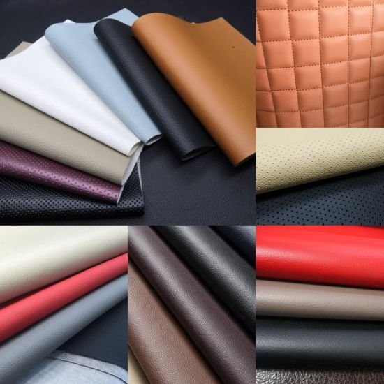 4-Way Stretch Durable Leatherette PU Fabric Motorcycle Seats Waterproof Embossed Sofas Bags Furniture Football Decorative